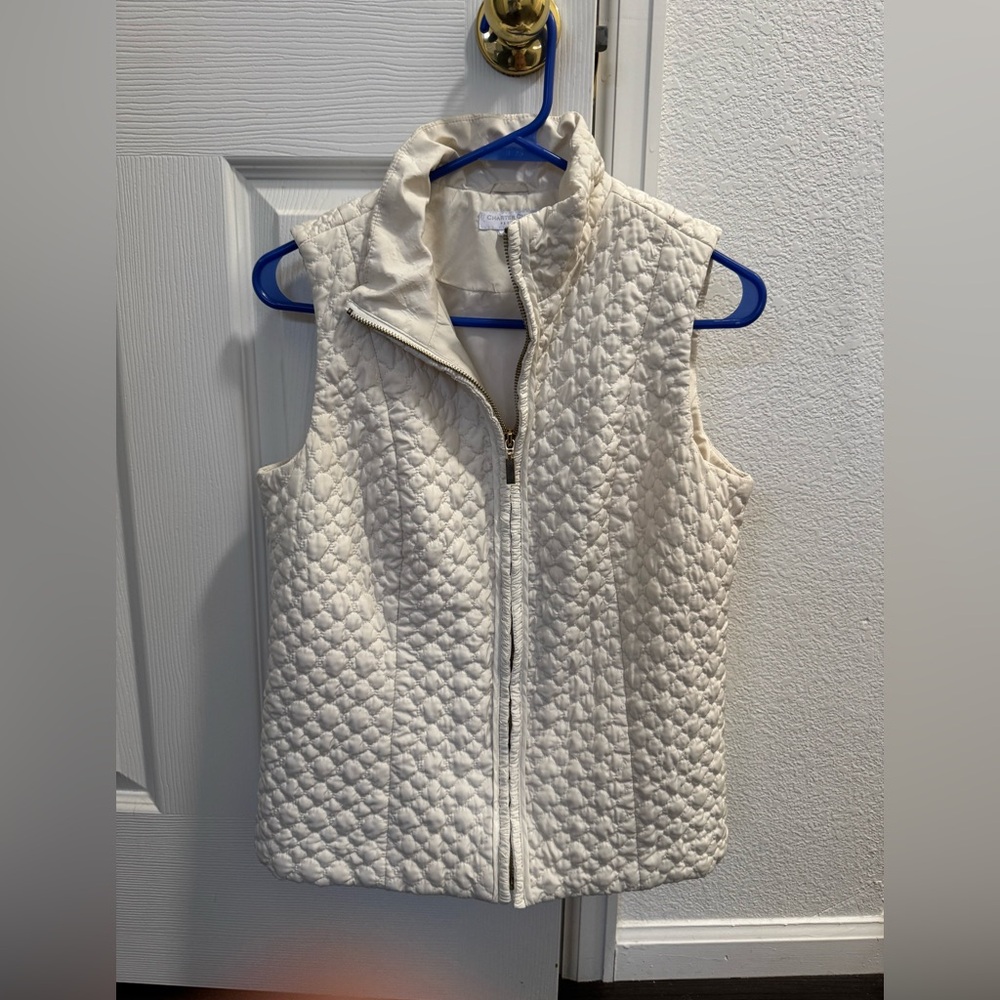 Women’s Petite Charter Club Vest - Medium - light cream